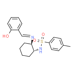 ChemSpider 2D Image | N-{(1R,2R)-2-[(E)-(2-Hydroxybenzylidene)amino]cyclohexyl}-4-methylbenzenesulfonamide | C20H24N2O3S
