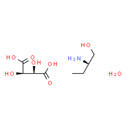 ChemSpider 2D Image | (2R,3R)-2,3-Dihydroxysuccinic acid - (2R)-2-amino-1-butanol hydrate (1:1:1) | C8H19NO8