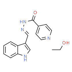 ChemSpider 2D Image | N'-[(E)-1H-Indol-3-ylmethylene]isonicotinohydrazide - ethanol (1:1) | C17H18N4O2