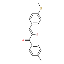ChemSpider 2D Image | (2Z)-2-Bromo-1-(4-methylphenyl)-3-[4-(methylsulfanyl)phenyl]-2-propen-1-one | C17H15BrOS
