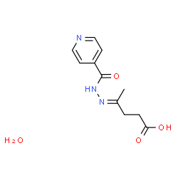 ChemSpider 2D Image | (4E)-4-(Isonicotinoylhydrazono)pentanoic acid hydrate (1:1) | C11H15N3O4