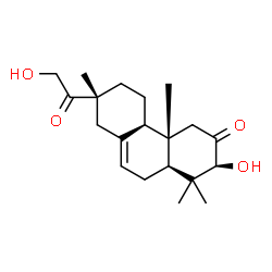 ChemSpider 2D Image | (3alpha,5beta,9beta,10alpha)-3,16-Dihydroxypimar-7-ene-2,15-dione | C20H30O4