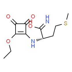 ChemSpider 2D Image | N~2~-(2-Ethoxy-3,4-dioxo-1-cyclobuten-1-yl)-L-methioninamide | C11H16N2O4S
