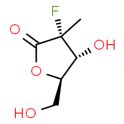 ChemSpider 2D Image | (2R)-2-Deoxy-2-fluoro-2-methyl-D-erythro-pentonic acid Î³-lactone | C6H9FO4