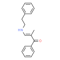 ChemSpider 2D Image | (2E)-2-Methyl-1-phenyl-3-[(2-phenylethyl)amino]-2-propen-1-one | C18H19NO