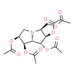 ChemSpider 2D Image | (1R,2R,3S,6S,7R,7aS)-3-(Acetoxymethyl)hexahydro-1H-pyrrolizine-1,2,6,7-tetrayl tetraacetate | C18H25NO10