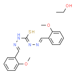 ChemSpider 2D Image | N'',N'''-Bis[(E)-(2-methoxyphenyl)methylene]thiocarbonohydrazide - ethanol (1:1) | C19H24N4O3S