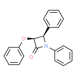 ChemSpider 2D Image | (3S,4R)-3-Phenoxy-1,4-diphenyl-2-azetidinone | C21H17NO2