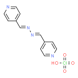 ChemSpider 2D Image | 4,4'-[(1E,2E)-1,2-Hydrazinediylidenedi(E)methylylidene]dipyridine perchlorate (1:1) | C12H11ClN4O4