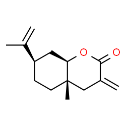 ChemSpider 2D Image | (4aS,7R,8aR)-7-Isopropenyl-4a-methyl-3-methyleneoctahydro-2H-chromen-2-one | C14H20O2