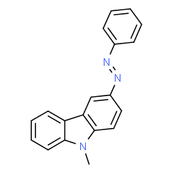 ChemSpider 2D Image | 9-Methyl-3-[(E)-phenyldiazenyl]-9H-carbazole | C19H15N3