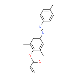 ChemSpider 2D Image | 2,6-Dimethyl-4-[(E)-(4-methylphenyl)diazenyl]phenyl acrylate | C18H18N2O2