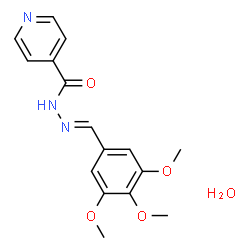 ChemSpider 2D Image | N'-[(E)-(3,4,5-Trimethoxyphenyl)methylene]isonicotinohydrazide hydrate (1:1) | C16H19N3O5