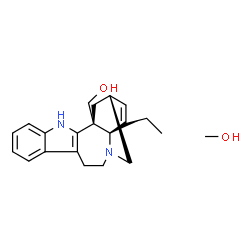 ChemSpider 2D Image | (2alpha,5beta,18beta)-3,4-Didehydroibogamin-18-ylmethanol - methanol (1:1) | C21H28N2O2