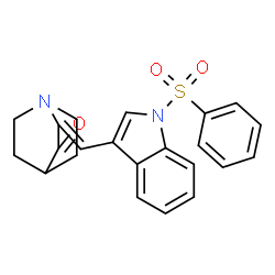 ChemSpider 2D Image | (2Z)-2-{[1-(Phenylsulfonyl)-1H-indol-3-yl]methylene}quinuclidin-3-one | C22H20N2O3S