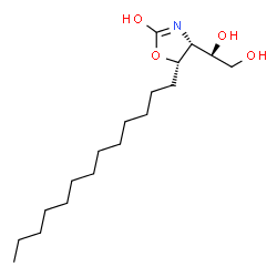 ChemSpider 2D Image | (4R,5S)-4-[(1R)-1,2-Dihydroxyethyl]-5-tridecyl-1,3-oxazolidin-2-one | C18H35NO4
