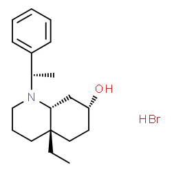 ChemSpider 2D Image | (4aS,7R,8aR)-4a-Ethyl-1-[(1S)-1-phenylethyl]decahydro-7-quinolinol hydrobromide (1:1) | C19H30BrNO