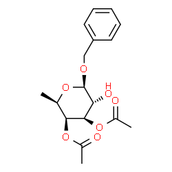 ChemSpider 2D Image | Benzyl 3,4-di-O-acetyl-6-deoxy-beta-D-galactopyranoside | C17H22O7
