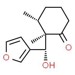 ChemSpider 2D Image | (2R,3R)-2-[(R)-3-Furyl(hydroxy)methyl]-2,3-dimethylcyclohexanone | C13H18O3
