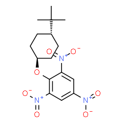 ChemSpider 2D Image | 2-{[trans-4-(2-Methyl-2-propanyl)cyclohexyl]oxy}-1,3,5-trinitrobenzene | C16H21N3O7