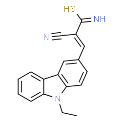 ChemSpider 2D Image | (2E)-2-Cyano-3-(9-ethyl-9H-carbazol-3-yl)-2-propenethioamide | C18H15N3S