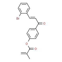 ChemSpider 2D Image | 4-[(2E)-3-(2-Bromophenyl)-2-propenoyl]phenyl methacrylate | C19H15BrO3