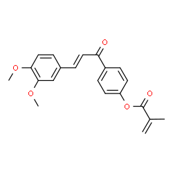 ChemSpider 2D Image | 4-(3-(3,4-dimethoxyphenyl)prop-2-enoyl)phenyl methacrylate | C21H20O5