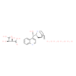 ChemSpider 2D Image | (2R,3R)-2,3-Dihydroxysuccinic acid - (9S)-cinchonan-9-ol hydrate (1:1:4) | C23H36N2O11