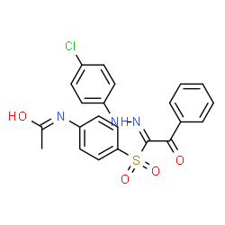 ChemSpider 2D Image | 4'-((benzoyl(4-chlorophenylhydrazono)methyl)sulfonyl)acetanilide | C22H18ClN3O4S