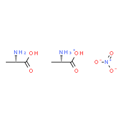 ChemSpider 2D Image | (1S)-1-Carboxyethanaminium nitrate - L-alanine (1:1:1) | C6H15N3O7