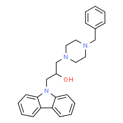 ChemSpider 2D Image | 1-(4-Benzyl-piperazin-1-yl)-3-carbazol-9-yl-propan-2-ol | C26H29N3O