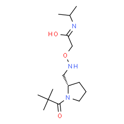 ChemSpider 2D Image | 2-[({[(2S)-1-(2,2-Dimethylpropanoyl)-2-pyrrolidinyl]methyl}amino)oxy]-N-isopropylacetamide | C15H29N3O3