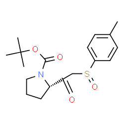 ChemSpider 2D Image | 2-Methyl-2-propanyl (2S)-2-{[(4-methylphenyl)sulfinyl]acetyl}-1-pyrrolidinecarboxylate | C18H25NO4S
