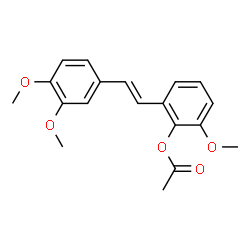 ChemSpider 2D Image | 2-[(E)-2-(3,4-Dimethoxyphenyl)vinyl]-6-methoxyphenyl acetate | C19H20O5