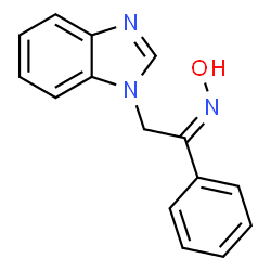 ChemSpider 2D Image | (1Z)-2-(1H-Benzimidazol-1-yl)-N-hydroxy-1-phenylethanimine | C15H13N3O