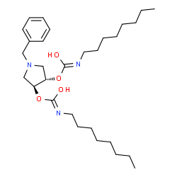 ChemSpider 2D Image | (3S,4S)-1-Benzyl-3,4-pyrrolidinediyl bis(octylcarbamate) | C29H49N3O4
