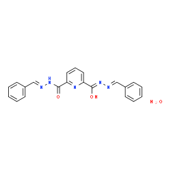 ChemSpider 2D Image | N'~2~,N'~6~-Bis[(E)-phenylmethylene]-2,6-pyridinedicarbohydrazide hydrate (1:1) | C21H19N5O3