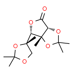 ChemSpider 2D Image | (3aR,6S,6aR)-2,2,6a-Trimethyl-6-[(4S)-2,2,4-trimethyl-1,3-dioxolan-4-yl]dihydrofuro[3,4-d][1,3]dioxol-4(3aH)-one | C14H22O6