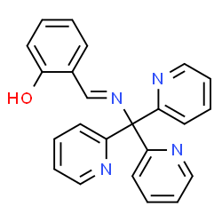 ChemSpider 2D Image | 2-{(E)-[(Tri-2-pyridinylmethyl)imino]methyl}phenol | C23H18N4O