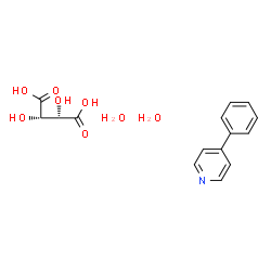ChemSpider 2D Image | (2S,3S)-2,3-Dihydroxysuccinic acid - 4-phenylpyridine hydrate (1:1:2) | C15H19NO8