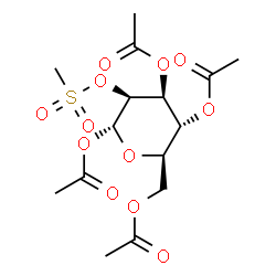 ChemSpider 2D Image | 1,3,4,6-Tetra-O-acetyl-2-O-(methylsulfonyl)-alpha-D-mannopyranose | C15H22O12S