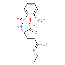 ChemSpider 2D Image | N-Ethyl-N~2~-[(2-nitrophenyl)sulfonyl]-L-glutamine | C13H17N3O7S