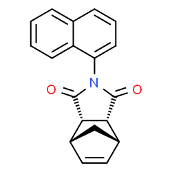 ChemSpider 2D Image | (1R,2S,6R,7S)-4-(1-Naphthyl)-4-azatricyclo[5.2.1.0~2,6~]dec-8-ene-3,5-dione | C19H15NO2