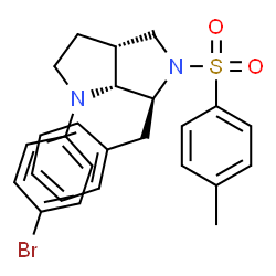 ChemSpider 2D Image | (3aR,6S,6aR)-6-Benzyl-1-(4-bromophenyl)-5-[(4-methylphenyl)sulfonyl]octahydropyrrolo[3,4-b]pyrrole | C26H27BrN2O2S