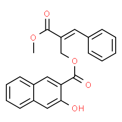 ChemSpider 2D Image | (2E)-2-(Methoxycarbonyl)-3-phenyl-2-propen-1-yl 3-hydroxy-2-naphthoate | C22H18O5