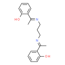 ChemSpider 2D Image | 2,2'-{1,3-Propanediylbis[nitrilo(1E)-1-ethyl-1-ylidene]}diphenol | C19H22N2O2