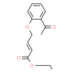 ChemSpider 2D Image | Ethyl (2E)-4-(2-acetylphenoxy)-2-butenoate | C14H16O4