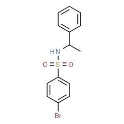 ChemSpider 2D Image | 4-Bromo-N-(1-phenylethyl)benzenesulfonamide | C14H14BrNO2S