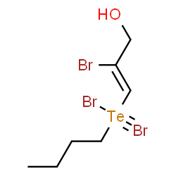 ChemSpider 2D Image | (2Z)-3-[lambda~3~-Bromanylidyne(bromo)butyl-lambda~6~-tellanyl]-2-bromo-2-propen-1-ol | C7H13Br3OTe