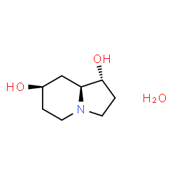ChemSpider 2D Image | (1R,7R,8aS)-Octahydro-1,7-indolizinediol hydrate (1:1) | C8H17NO3